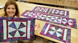 Donna's FREE Pattern "Windmills" Placemats and Table Runner!