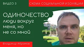 Одиночество. Люди вокруг меня, но не со мной. Схема социальной изоляции.