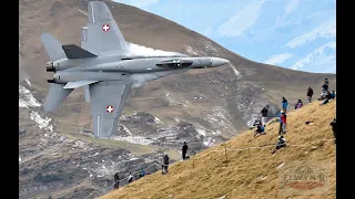 AXALP 2021    Spectacular Swiss F/A-18 Hornet Display Team in the Alps Mountains