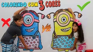 COLORINDO COM 3 CORES - GIGANTE (GIANT 3 MARKER CHALLENGE)