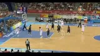 Rudy Fernandez vs Team USA 2008 (no music)
