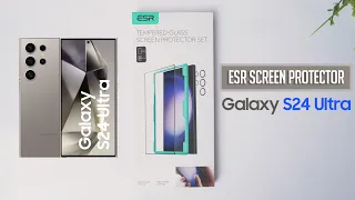 ESR screen protector for Samsung Galaxy S24 Ultra | Best tempered glass | Easy installation