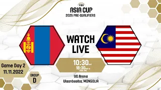 Mongolia v Malaysia | Full Basketball Game | FIBA Asia Cup 2025 Pre-Qualifiers