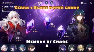 [HSR: MoC 8] E1S1 Clara E0S1 Blade - Memory of Chaos 8 Ver 1.3.2 - New Trash Buff?