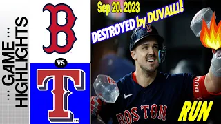 Red Sox vs. Rangers [TODAY] September 20, 2023 - MLB Highlights | MLB Season 2023