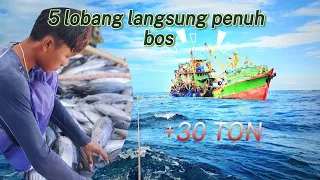 kerja kapal cakalan | 30 ton ABK senyum lebar