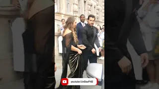 Henry Cavill and Girlfriend leaving hotel for The Witcher Season 3 Premiere #henrycavill #thewitcher