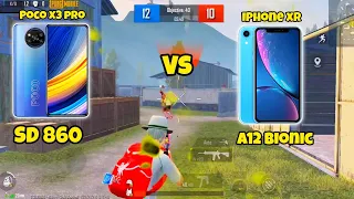 poco x3 pro vs iPhone xr pubg test in 2023⚡poco x3 pro vs iphone xr 1v1 tdm gameplay 🔥 buy are not🥵