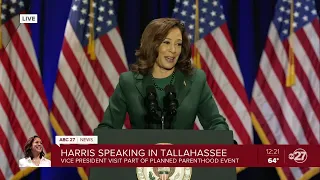 Vice President Kamala Harris gives speech in Tallahassee to commemorate Roe v. Wade