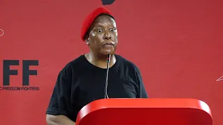 CIC Julius Malema Addresses The EFF Press Conference.