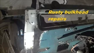 Land Rover Series 3 Restoration  - bulkhead repair