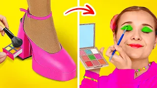 CÓMO COLAR MAQUILLAJE Y COMIDA || Manualidades Y Situaciones Divertidas con 123 Go! Like