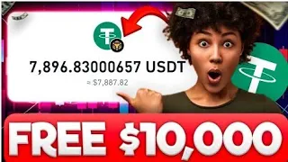 HOW TO GET FREE $10,000 USDT 🤑 +$143 Daily | New Site To Get FREE USDT COIN