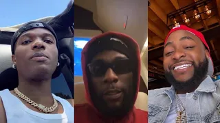 Burna boy React To Wizkid And Davido Fight