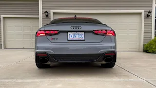 21 Audi RS5 B9.5 Factory Exhaust - Crackles & Pops!