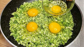 Add eggs to broccoli! Healthy, simple and very delicious broccoli recipe!