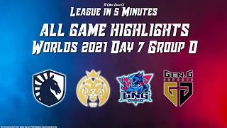 Worlds 2021 Day 7 Group D Highlights ALL GAMES* | 18.10.2021