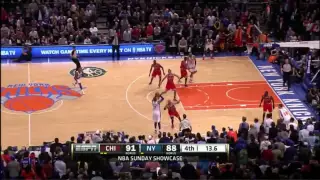 Carmelo Anthony Makes Two Clutch Three Pointers Against The Bulls