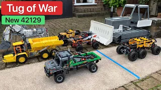 TUG OF WAR! Lego Technic 42129 Mercedes-Benz Zetros Trial Truck vs 42099, 9398, 42114, 42099 6x6 4K!