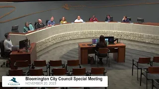 November 20, 2023 Special Bloomington City Council Meeting