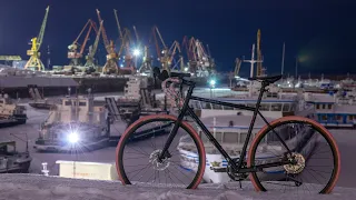 Gravel Bike - Author Ronin - Extreme Winter - Якутский речной порт - Зимний отстой флота -21°C