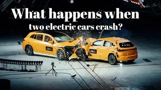 What happens when two electric cars crash? Mercedes Crash Test 2024