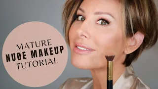 NATURAL NUDE MAKEUP TUTORIAL | Glowy Everyday Look for Mature Women | Dominique Sachse