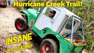 Vintage Jeep Off-roading At Hurricane Creek Trail North Carolina!