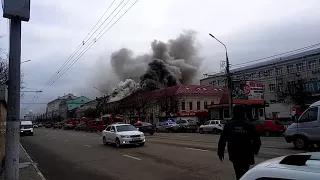 В центре Тулы жуткий пожар