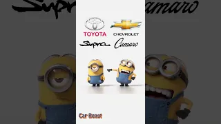 Toyota supra vs chevrolet camaro minions style.funny.#trending #tiktok #status#funny #foryou #supra