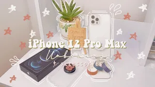 Unboxing iPhone 12 Pro Max (silver, 256gb) 🍎 + Accessories (aesthetic ✨)