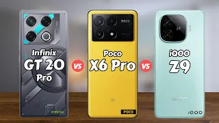 Infinix GT 20 Pro vs Poco X6 Pro vs iQOO Z9