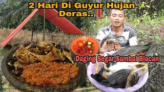 2 Hari Di Guyur Hujan Deras...‼️ Daging Segar Sambal Blacan