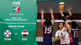 DOM vs. EGY - Group Phase | Full Game Girls | U18 Volleyball World Champs 2021