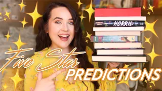 FIVE STAR PREDICTIONS ✨ will these books live up to the hype?(fave authors, covers and synopses)