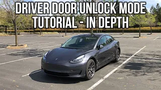 Tesla Model 3 or Y Driver Door Unlock Mode Tutorial