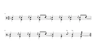 How to play a TANGO drum beat - sheet music