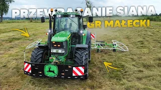 🇵🇱PRZEWRACANIE SIANA 2023! ☆ NA KOGUTACH! ☆ W GR Małecki ☆ John Deere 6630P & SaMASZ P6-651 ☆ AW ™