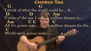 Million Dreams (The Greatest Showman) Fingerstyle Guitar Cover Lesson with Chords/Lyrics