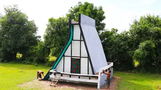 Build 3-Story Modern Mud Tiny House [Part 2]