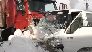 Грузовик не смог вовремя остановиться