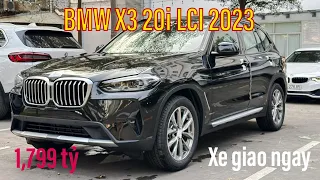 Cận cảnh BMW X3 20i LCI 2023 màu Đen Sapphire cực ngầu | Quang Hưng BMW