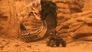 They accidentally invade the territory of the dragon snake, and it immediately attacks them!