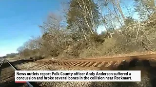 Police Officer BodyCam Records Moment He Is Hit By A Train