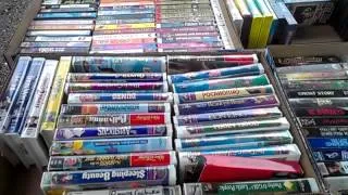Vhs movies at a garage sale in lacomb