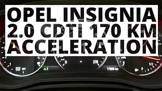 Opel Insignia 2.0 CDTI 170 hp (MT) - acceleration 0-100 km/h