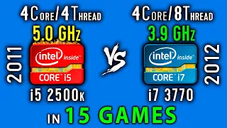 i5 2500k Overclock 5,0 GHz vs i7 3770 Test in 15 Games | i5 2500k OC vs Xeon E3 1270v2