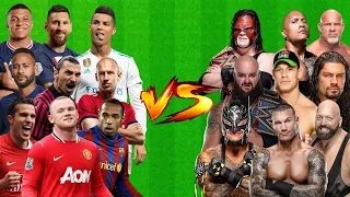 💪 WWE CHAMPIONS VS 🔥 Football Legends | Who are better?