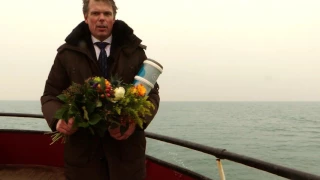 Afscheid per schip op zee 25 januari 2017