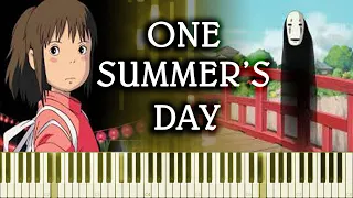ONE SUMMER'S DAY - Spirited Away (Best Piano version 2020) Унесенные Призраками На Пианино